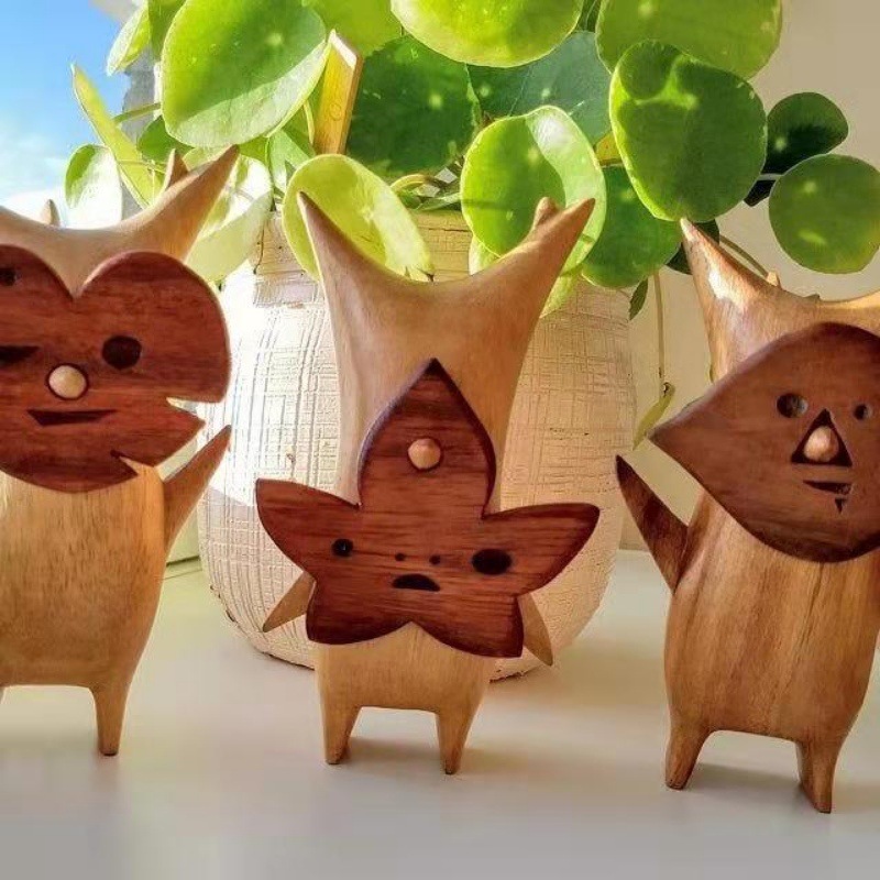 Woodworking Resin - 1/2/3 قطعة تمثال كوروك الخشبي ديكور