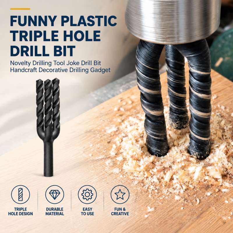 Woodworking Jokes - مثقاب بلاستيكي مضحك بثلاث فتحات، أداة
