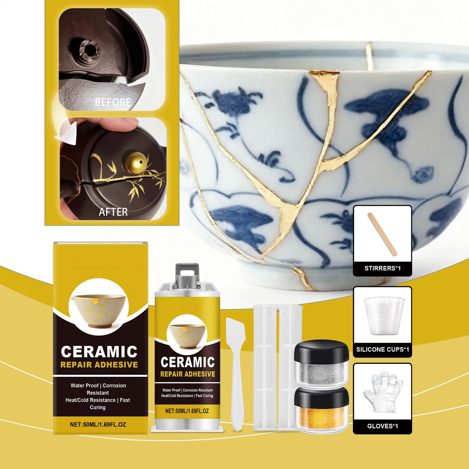 طقم إصلاح السيراميك Kintsugi ا - مراجعة Woodworking In Japanese وسعره